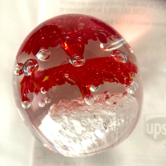 MCM PAPERWEIGHT glass Mid Century Vintage - Picture 1 of 5